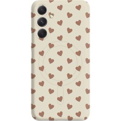 PieceOfCase matný indukční kryt do Samsung Galaxy A35 5G Srdíčka Mocha Mousse béžová – Hledejceny.cz