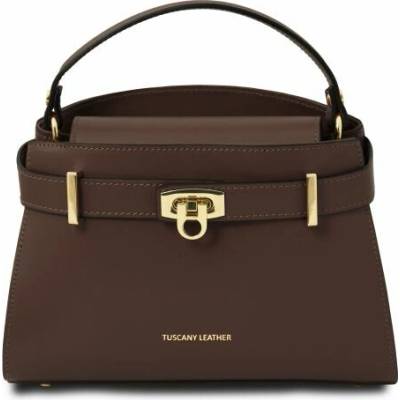 Tuscany Leather Kožená kabelka MAISY Tmavá Taupe