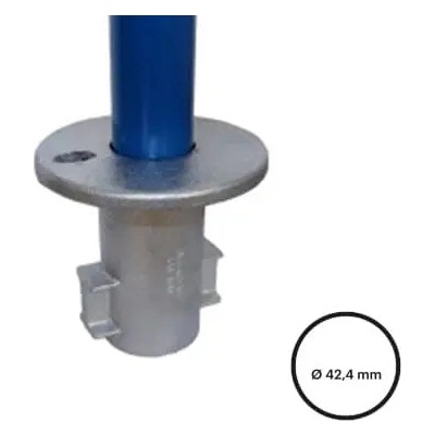 Konstrukční fitinka, spojka ocelových trubek pr. 42,4 mm – zemní objímka pro trubky 134-C42