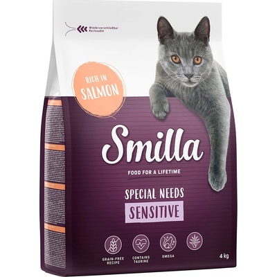 Smilla Adult Sensitive s lososom bez obilnín 4 kg