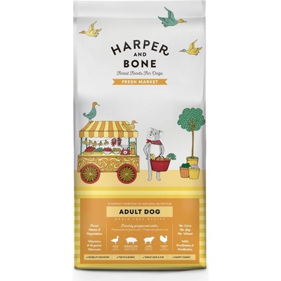 Harper and Bone Dog Adult Large & Medium čerstvé z trhu 0,1 kg