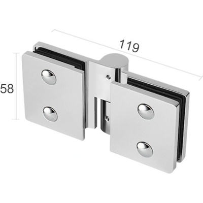 Umakov Záves pre sklenené dvere do sprchy GS-MS/D-B-900-4L/P/Cr-B