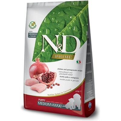 N&D Prime Dog Chicken and pomegranate Puppy Medium & maxi 12 kg