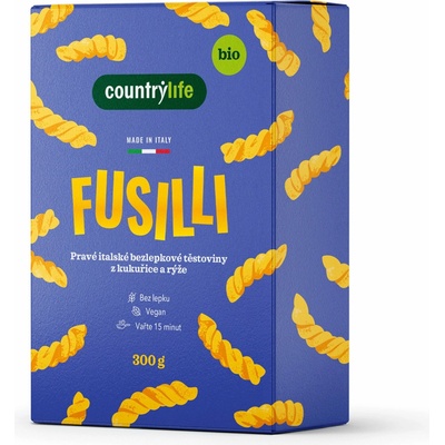 Country Life Těstoviny Fusilli kukuřično-rýžové 300 g