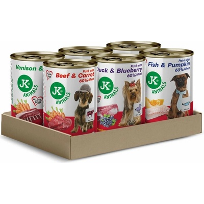 JK Premium Mix Paté with Chunks 60% Meat 6 x 400 g