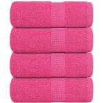 vidaXL Кърпи за гости FROGN 4 бр. Розови 30x50 см 360 г/м2 (137044)