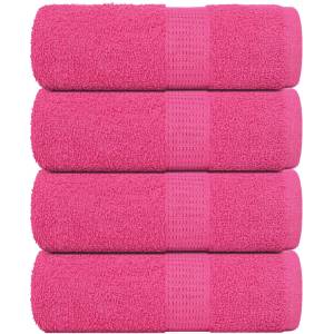 vidaXL Кърпи за гости FROGN 4 бр. Розови 30x50 см 360 г/м2 (137044)