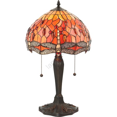 Endon Lighting 64092 - Настолна лампа Tiffany DRAGONFLY 2xE27/60W/230V Ø 30 см (EN0301)
