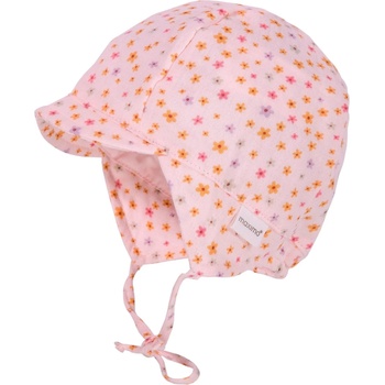 maximo Шапка с козирка maximo Baby's Schildmütze m. Ohrenschutz Cap - Muschelrosa / Blümchen - размер 37 cm (904-1844-0812)