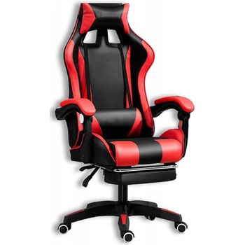 ShopJK MASÁŽNE POLOHOVATEĽNÉ EKO KOŽA ČIERNO - ČERVENÉ FG-02