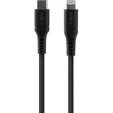 Fixed FIXDLS-CL12-BK Liquid silicone nabíjací a dátový, PD 60W USB-C/Lightning - MFi na iPhone/iPad/iPod/AirPods, 1,2m, černý