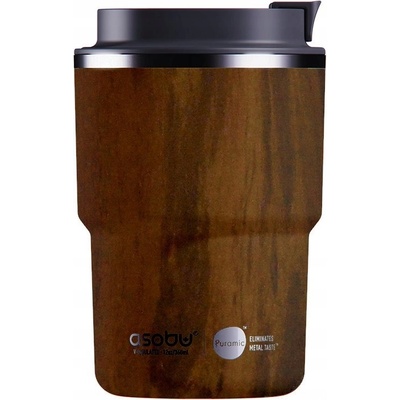 Asobu termohrnek The Mini Pick Up Wood 355 ml keramická úprava světlé dřevo