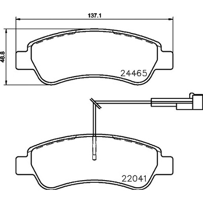 BREMBO Sada brzdových platničiek kotúčovej brzdy P61125