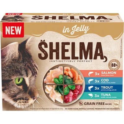 Shelma mix ryb, želé 12x85 g