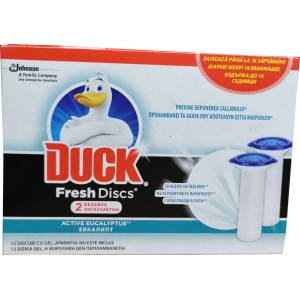 DUCK тоалетно пате свеж диск двоен пълнител, Евкалипт