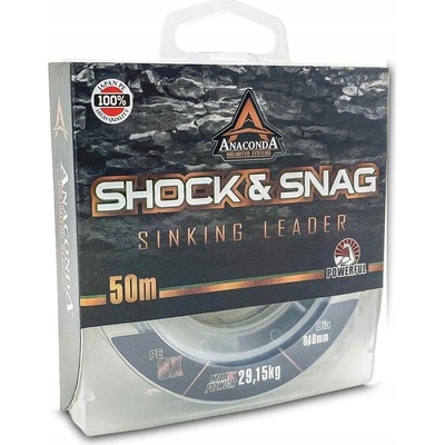 Saenger Anaconda šnúra sinking shock & snag leader 50m 0,50mm