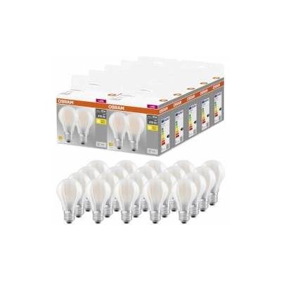 OSRAM BASE CLASSIC A GLFR 40 LED lamp with E27 base, classic bulb shape, double pack, 4W, 470lm, 2700K, warm white light, low heat generation, long service life, energy saving, 20 pack - 4099854094255