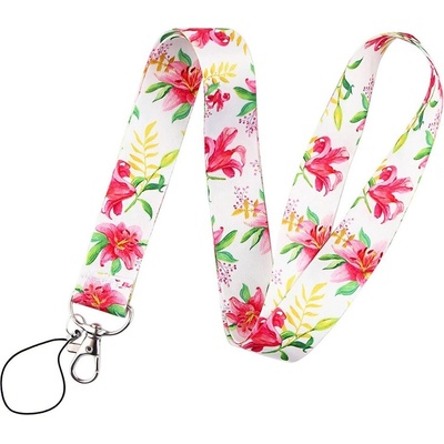 Šňůrka na krk Flower vzorovaná k pouzdru vzor H