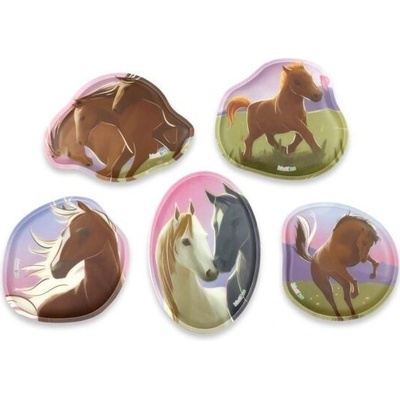 Sada ozdob na batoh Ergobag Contour Kletties Set - Happy Horses