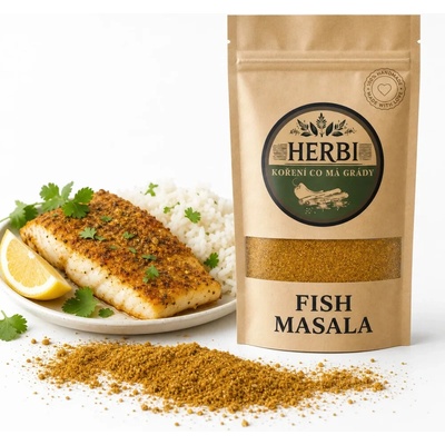 Herbi ish Masala aromatická zmes korenia na ryby 50 g