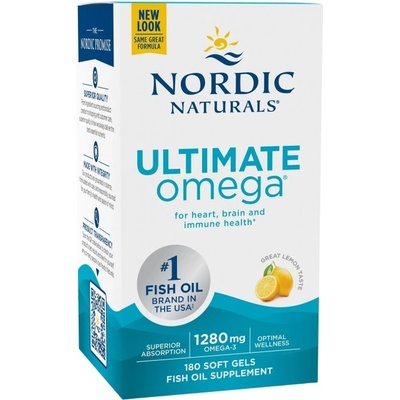 Nordic Naturals Ultimate Omega 1280 mg [180 Гел капсули] Лимон
