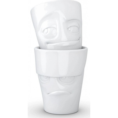 Hrnek 58products Hrnky 3D Šelmovská a Nabubřelý Smajlík porcelán 350 ml