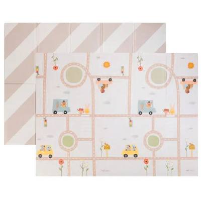 Бебешка двустранна подложка за игра Taf Toys - Пътни приключения, 150 x 200 сm (TT13855)