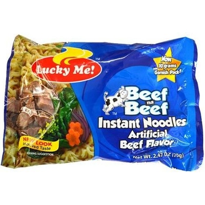 Lucky me Instantní nudlová polévka s hovězí příchutí 55 g