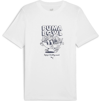 PUMA Тениска Puma Men's Graphics Bowl Regular Fit T-Shirt - Puma White