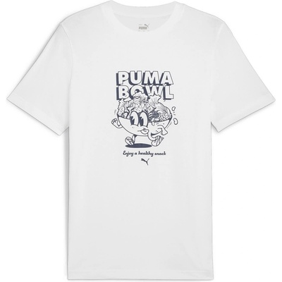 PUMA Тениска Puma Men's Graphics Bowl Regular Fit T-Shirt - Puma White