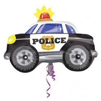 Anagram Foliový balonek Policejní auto premium 60 cm