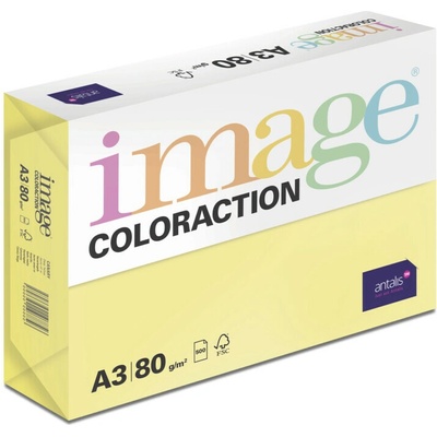 Coloraction barevný xerografický papír Image 80g A3 středně žlutá balení 500 archů