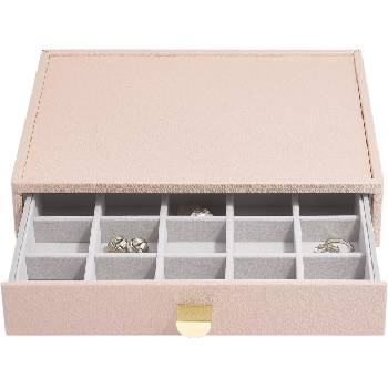 Stackers Ковчеже за бижута Stackers 20 камери с чекмедже cлassic розово (75795)