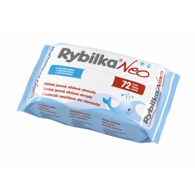 Rybilka Neo s panthenolem děts.jem.vlh.ubrous.72ks