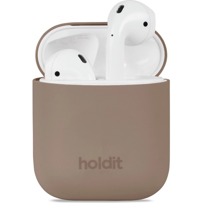 Holdit Kaлъф Holdit Silicone Case за AirPods 1/2 - Mocha Brown