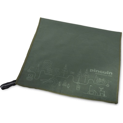 Pinguin Micro Map Ručník 40 x 40 cm šedý