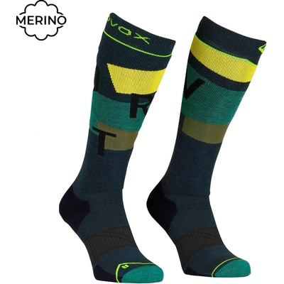 Ortovox Freeride Long Socks Cozy podkolienky black steel