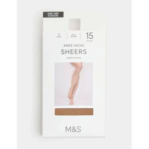Marks & Spencer Пакет 5 чифта матни гольфи (15 дениера) Marks & Spencer бежова Marks & Spencer | Bezhov | ЖЕНИ | ЕДИН РАЗМЕР