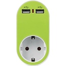 EUROLAMP 1 Plug + 2 USB (10338)