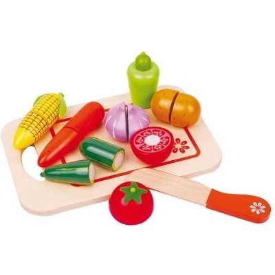 Lelin - Дървени зеленчуци за рязане с дъска (L40047)