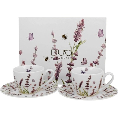 DUO PORCELAIN Dva šálky na espresso s podšálky 928416