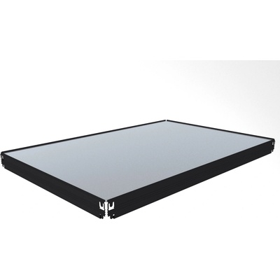 Biedrax Patro k regálu 60 x 120 cm, černá, police plech zinek, nosnost 150 kg
