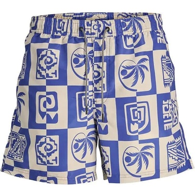 JACK & JONES Бански гащета Jack & jones Fiji Oceanday swimming shorts - Multicolor (Dazzling Blue)