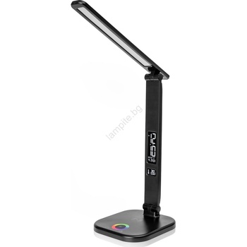 Platinet Led rgbw Димируема лампа с безжично зареждане и дисплей usb порт 6w/5v 3000-6500k черен (pl0709)