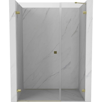 Mexen Lunar-B лява врата за душ кабина 140 см, прозрачна, златна - 832S-140-050-50-00-L (832S-140-050-50-00-L)
