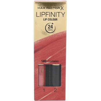 Max Factor Lipfinity rtěnka a lesk 140 Charming + 1,9 g 2,3 ml
