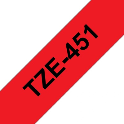 Brother TZ-451, červená/ černá 1ks (24mm, lamin.) TZe451