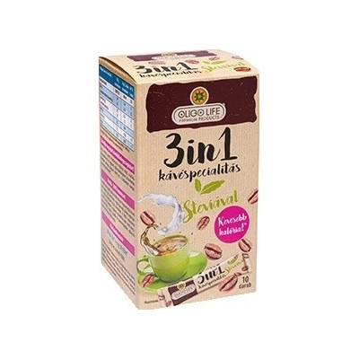 Oligo Life 3 in 1 Kávová špecialita so stéviou 10 x 10 g