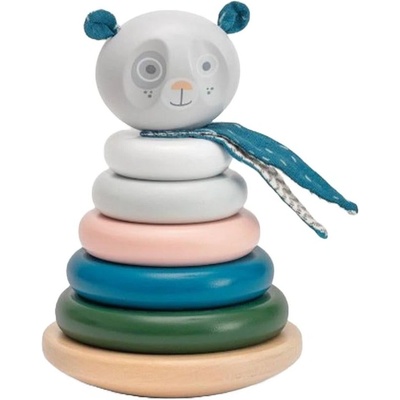 Micki Дървена пирамида с рингове Micki - Мече (102184)