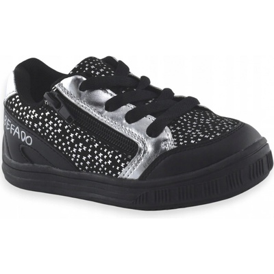 Befado dívčí polobotky pružná kožená podrážka stélka černá